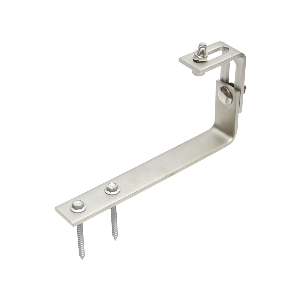 Support for holding solar panel rails, adjustable with L-type fixation for Breckner Germany metal roof.